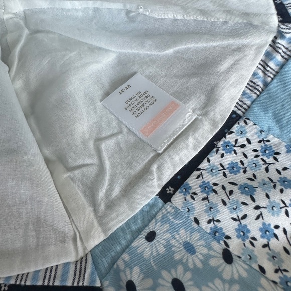 EUC Janie & Jack 2007 Blue Patchwork Dress & Matching Hat‎ Set, Size 2T - Picture 6 of 6